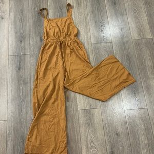 Lulus mustard colored overalls